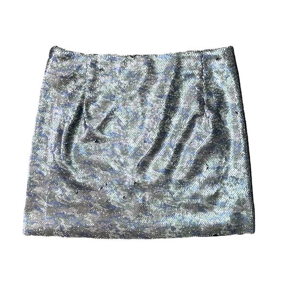 Free People Skinny Flip Sequin Camo Print Mini Skirt - Size 4 - Picture 11 of 12